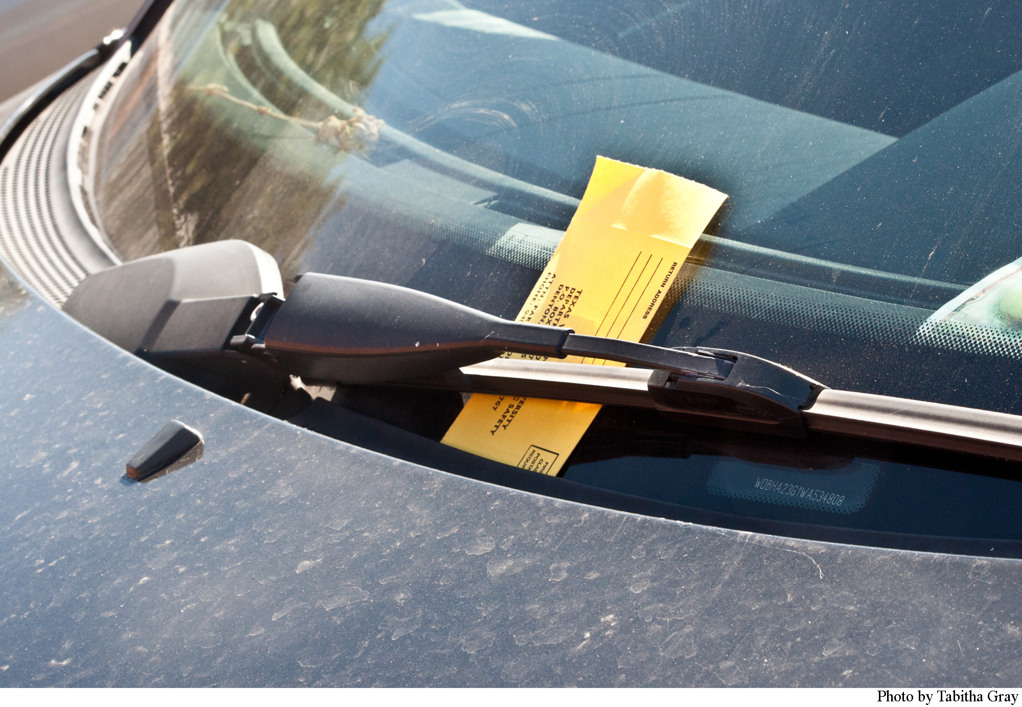 TWU Department of Public Safety regularly patrols campus parking lots ticketing illegally parked vehicles.