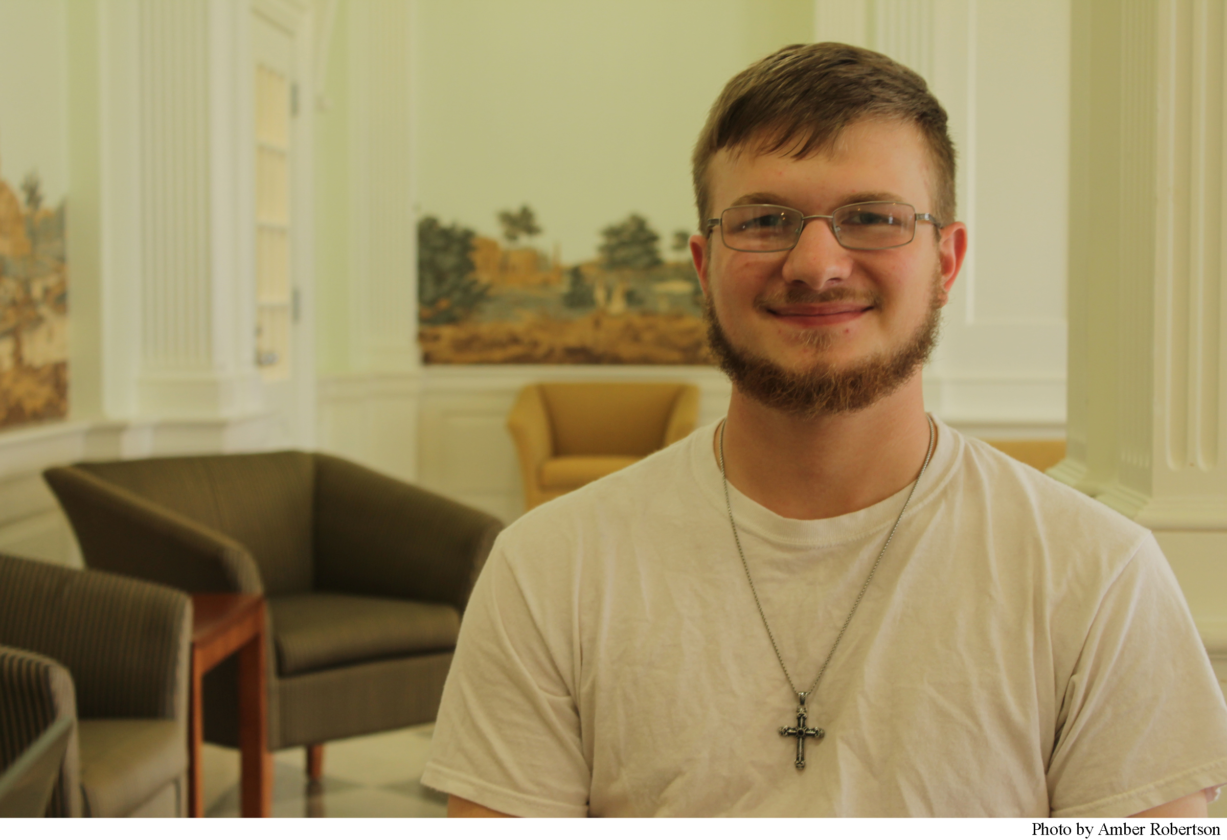 Junior Kinesiology and Exercise Science major Nicholas Caruso works as a student athletic trainer for TWU Athletics.